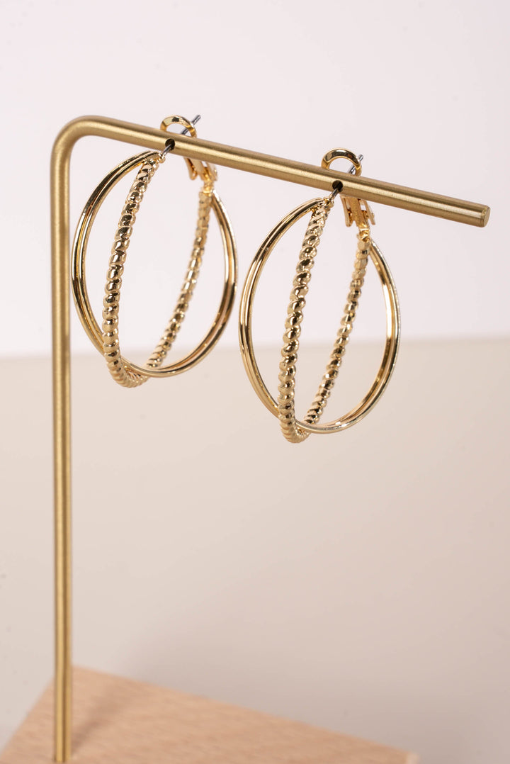 Twisted Layered Hoop Earrings