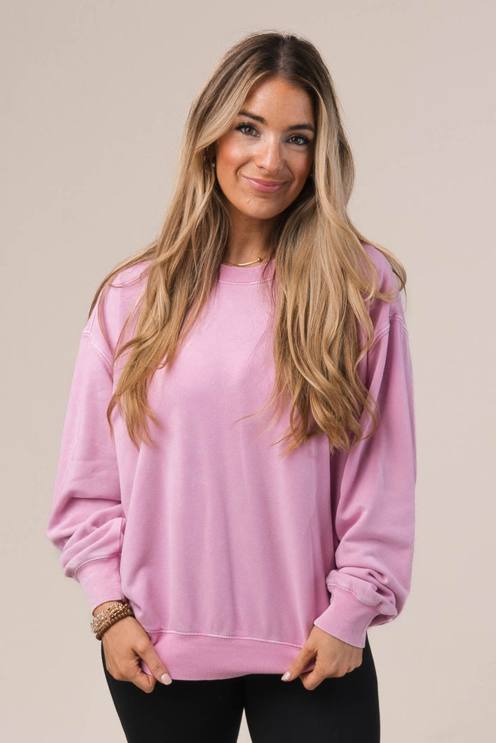 Washed Drop Shoulder Sweatshirt