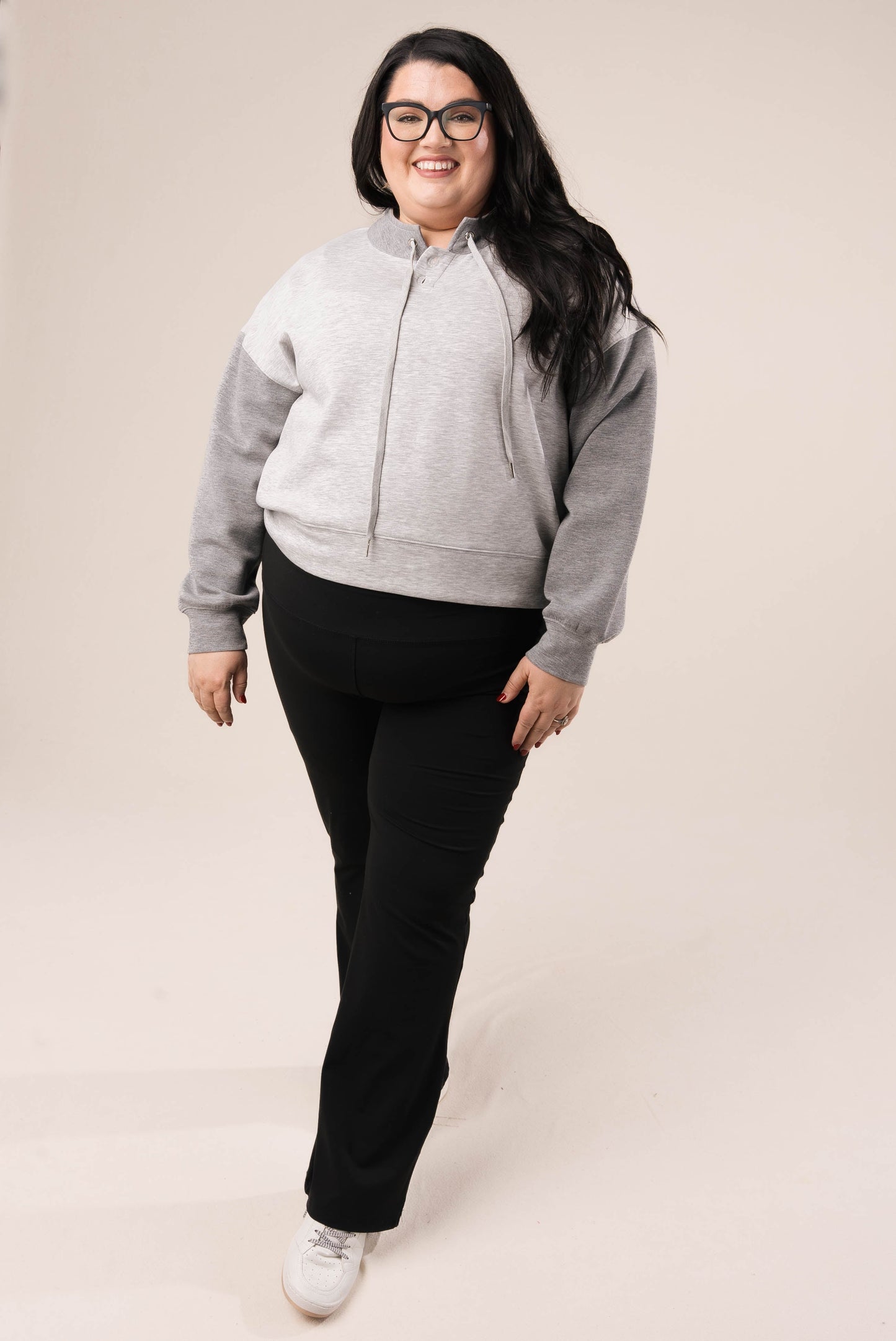 Color Block Henley Pullover
