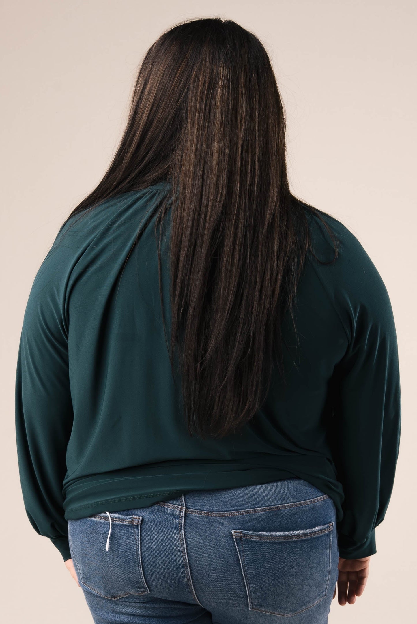 Shirred Mock Neck Top *Final Sale*