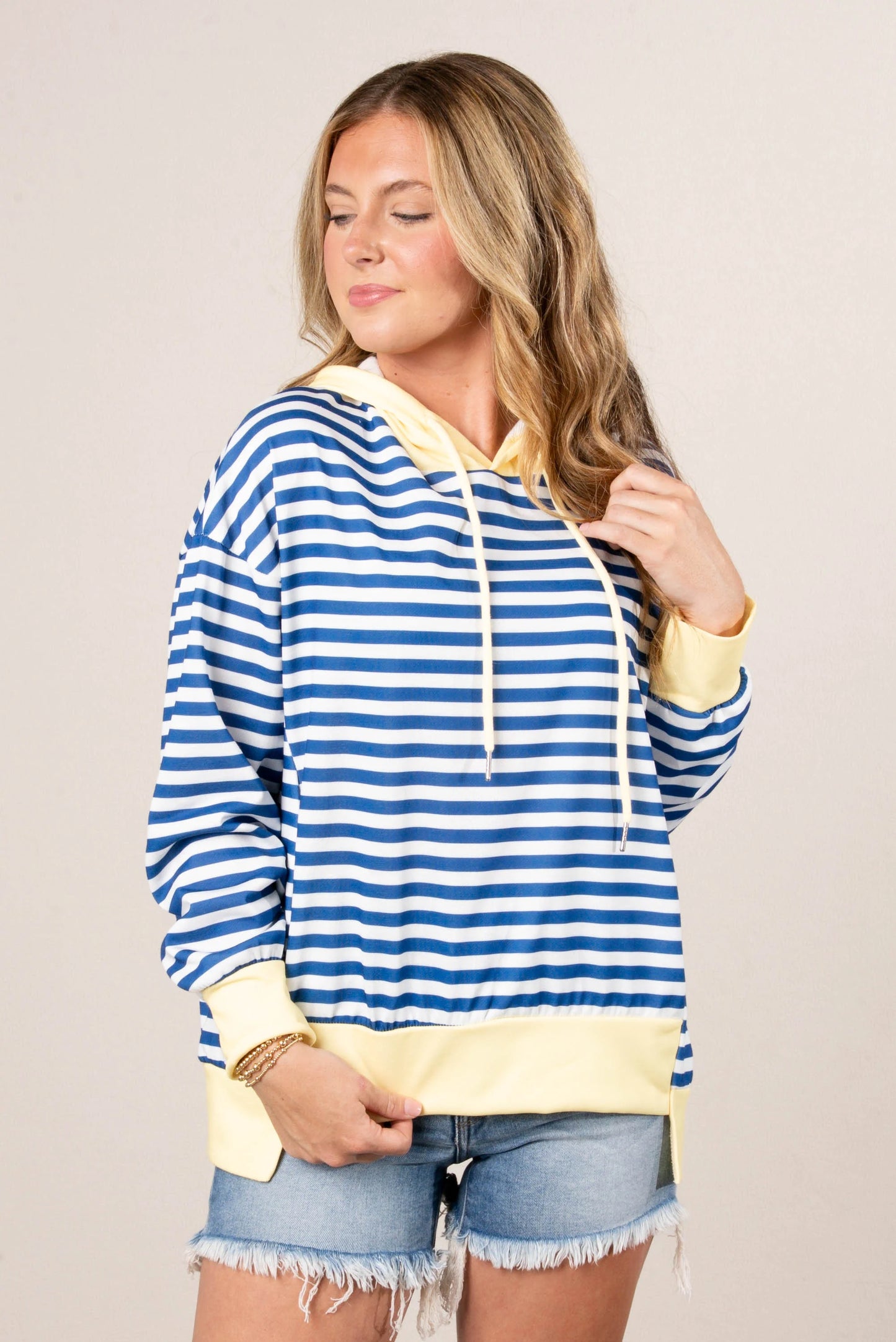 Georgia Mae Striped Hooded Pullover