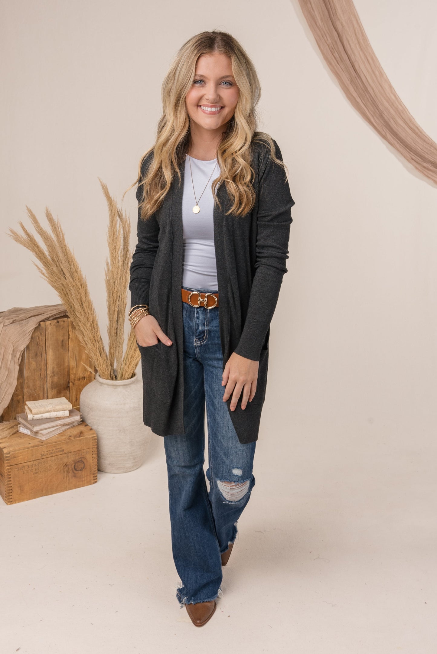 Open Front Sweater Cardigan