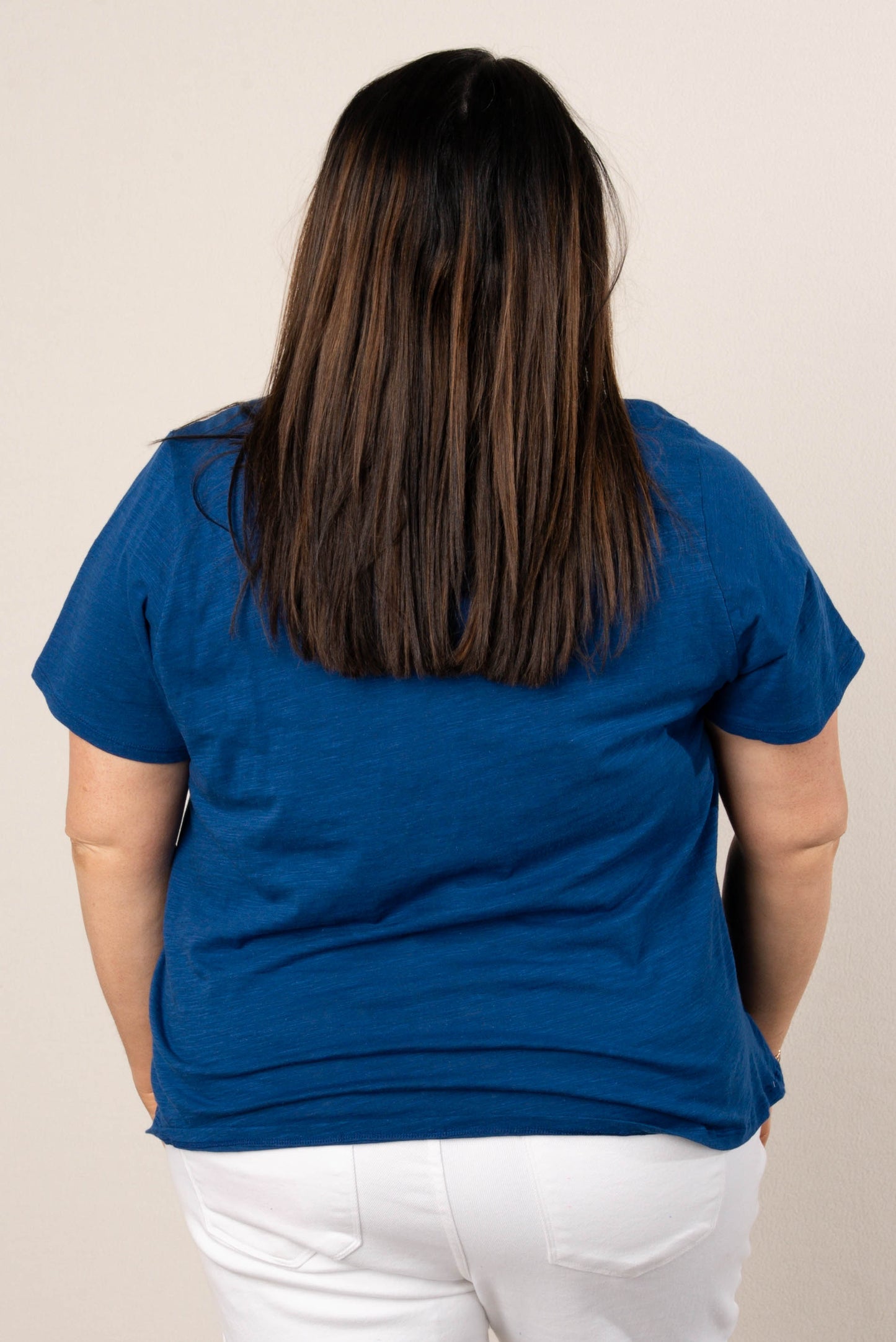 Slub Knit V-Neck Tee *Final Sale*