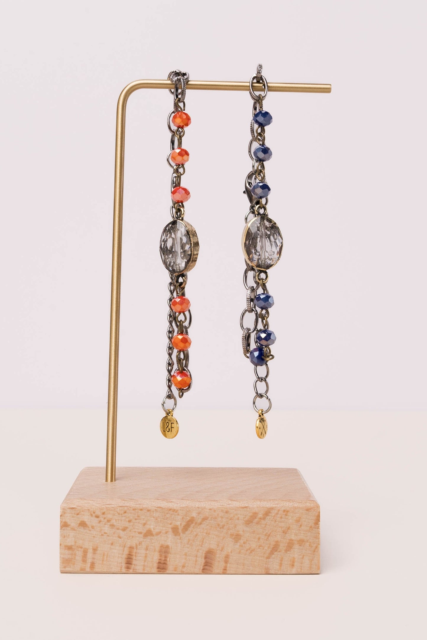Glass Bead + Chain Bracelet