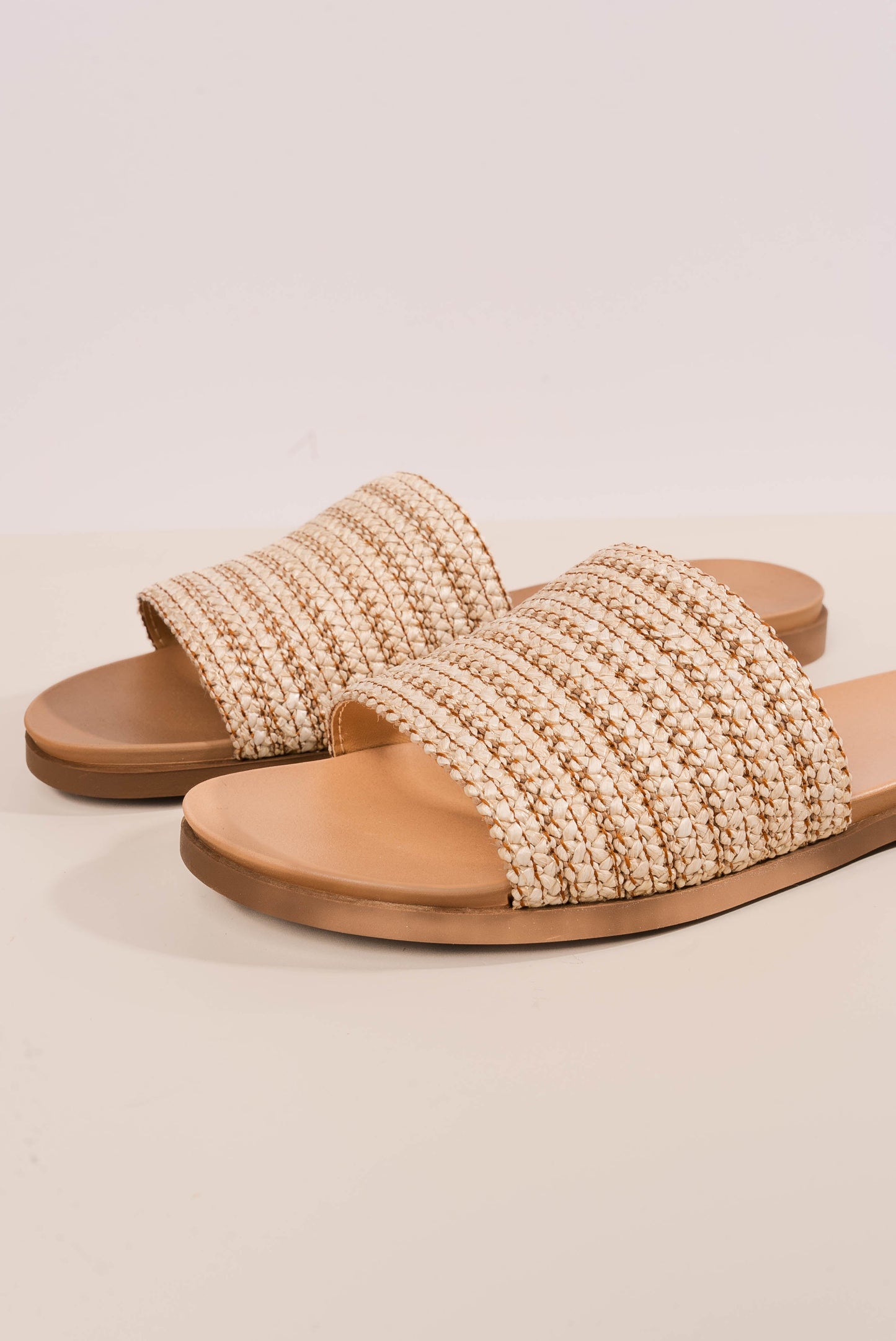 Fate Raffia Slide Sandal