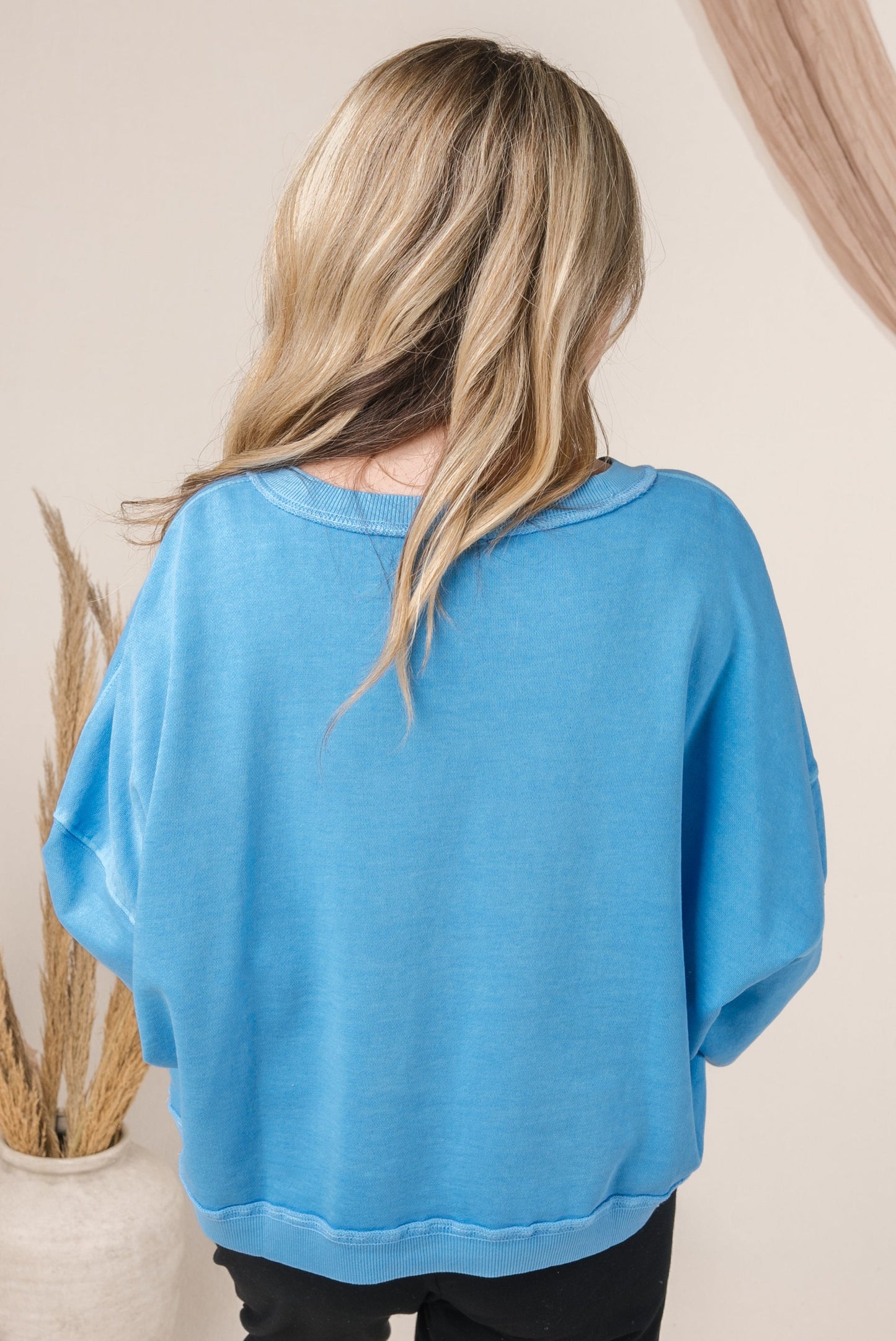 Washed Organic Cotton Crop Sweatshirt