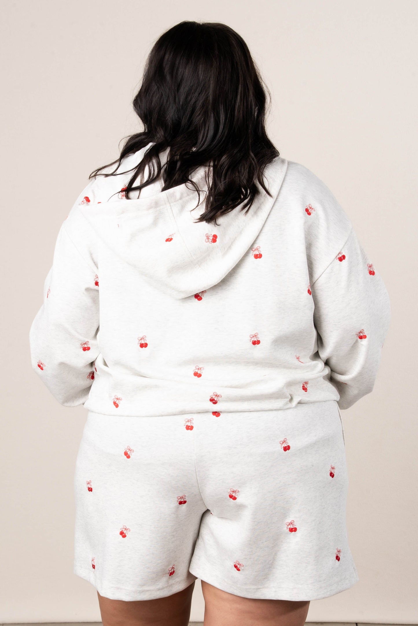 Cherry Embroidered Jacket + Shorts Set