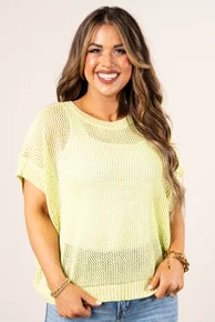 Open Knit Dolman Top