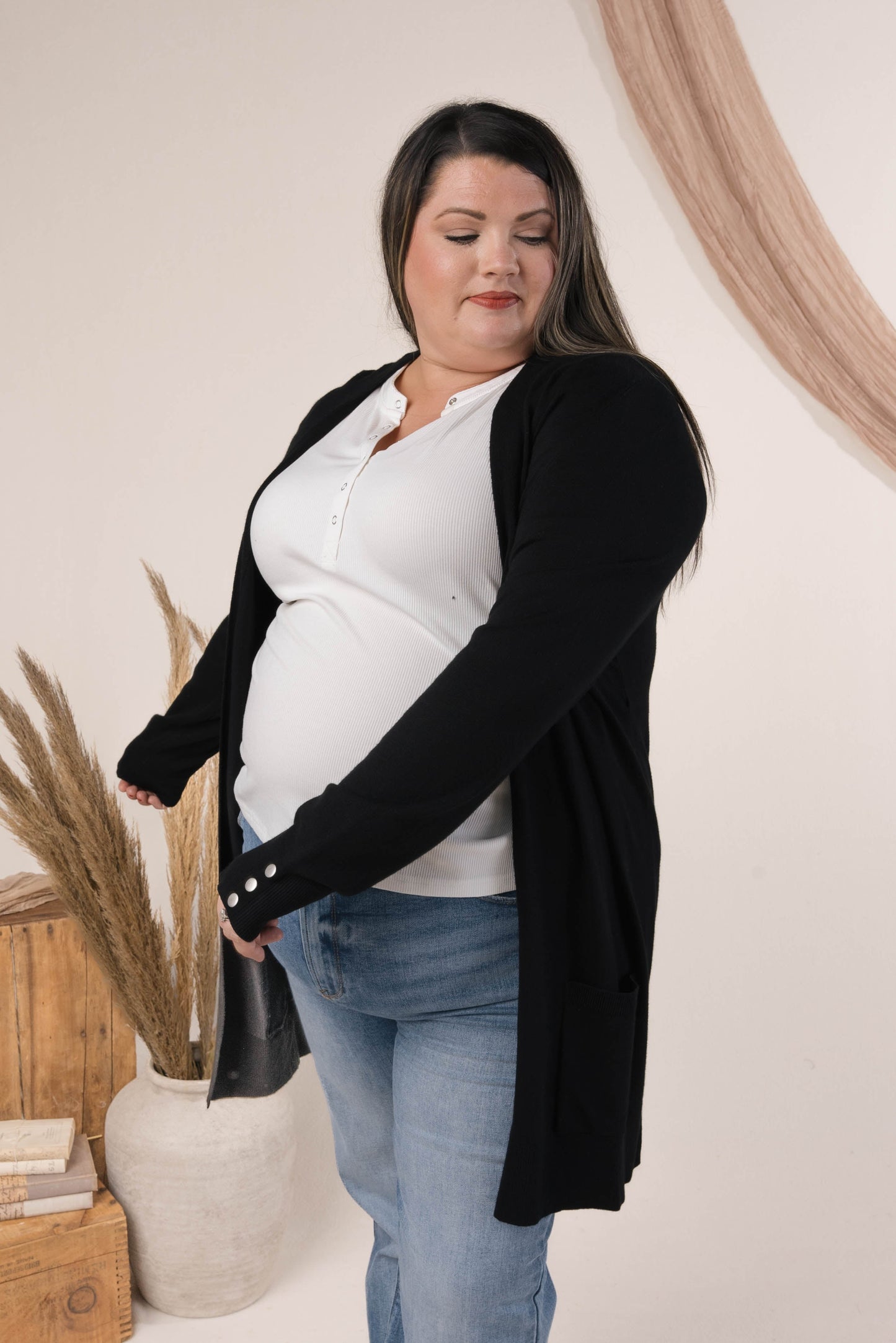 Button Cuff Sweater Cardigan *Final Sale*