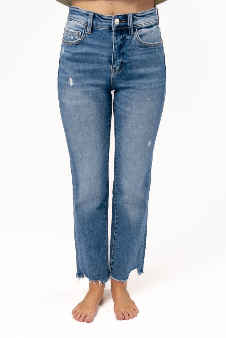 Lovervet by VERVET | Zola High Rise Crop Straight Leg Jeans