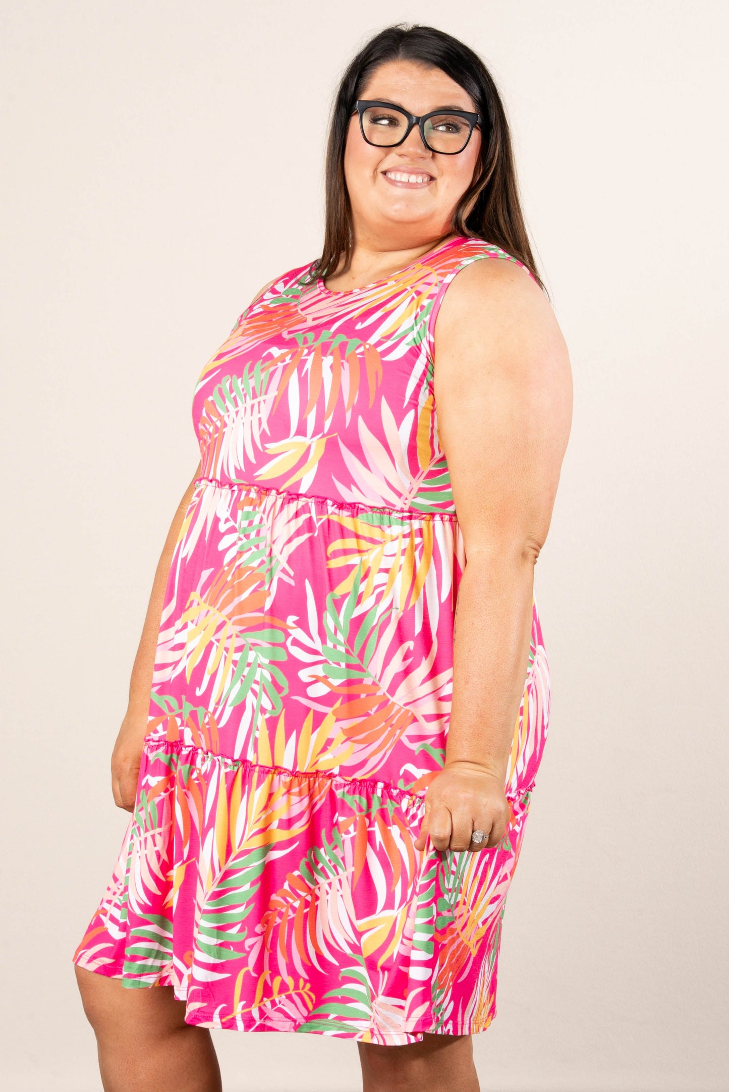 Tropical Tiered Dress