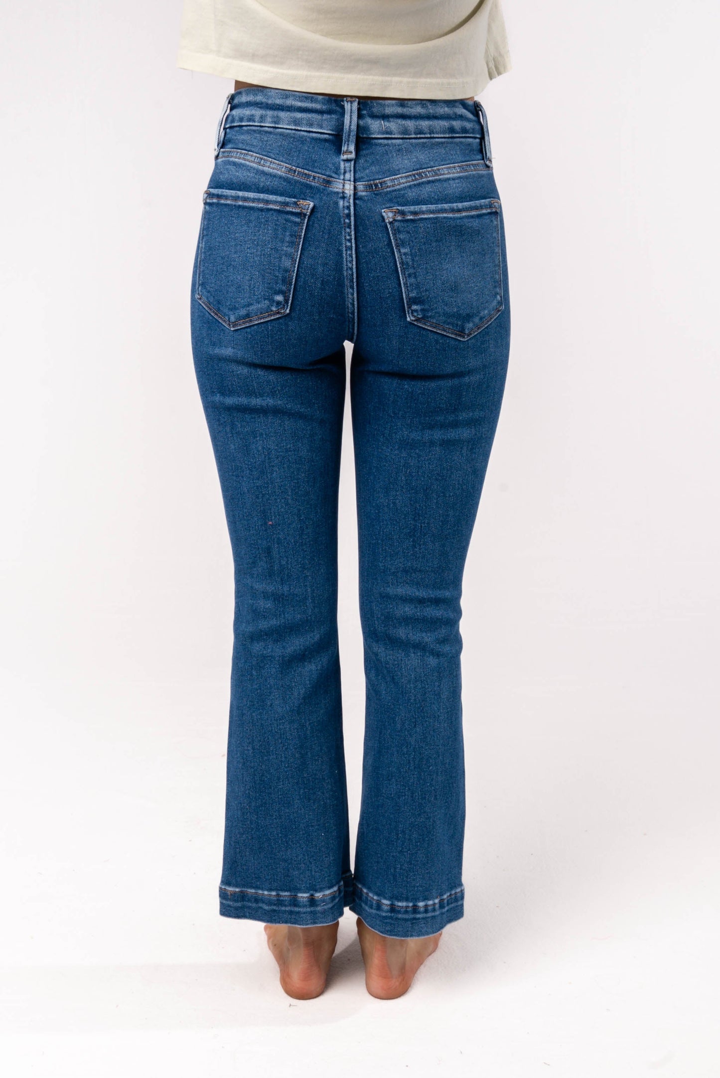 Vervet High Rise Crop Kick Flare Jeans
