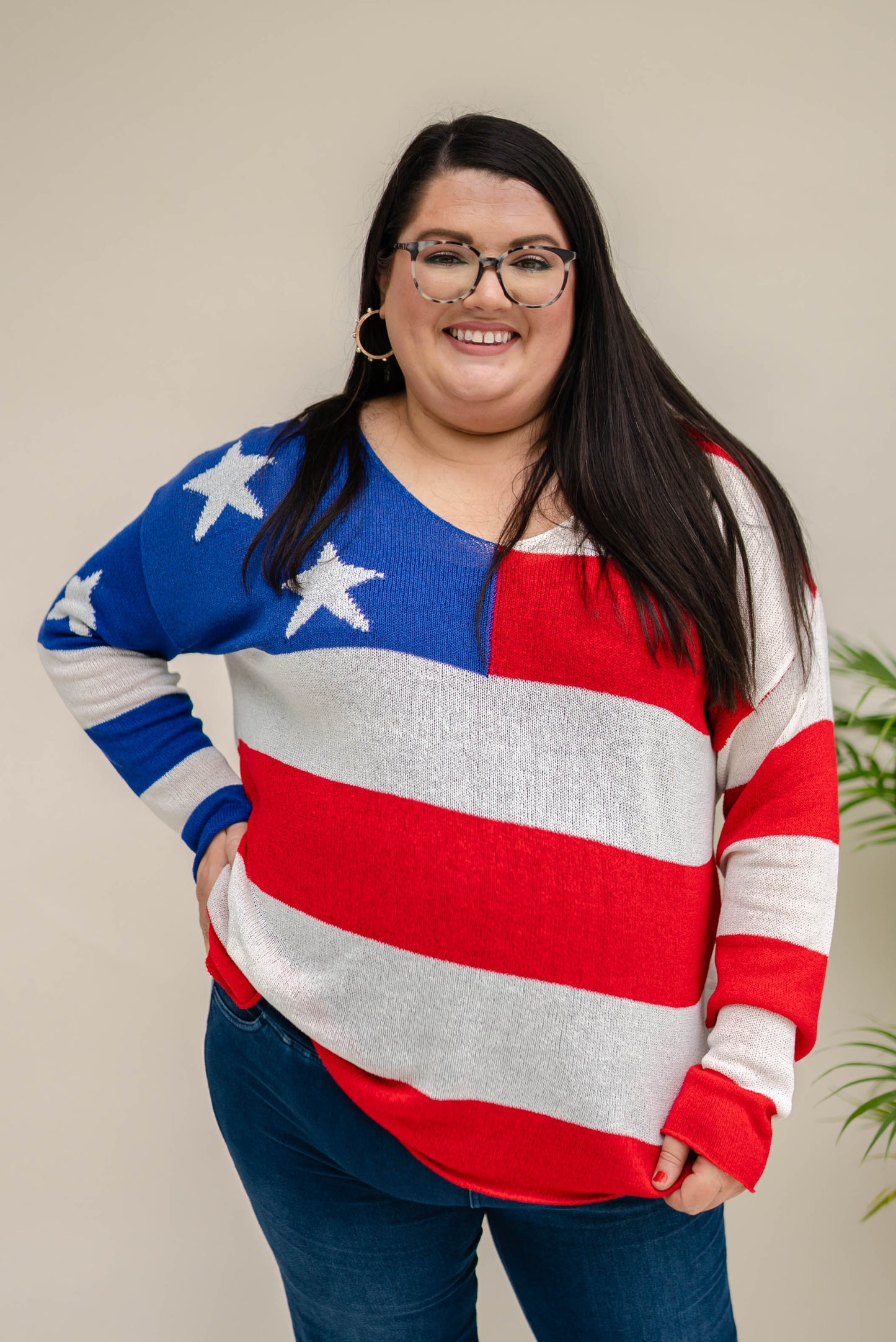 Lightweight Stars + Stripes Sweater *Final Sale*