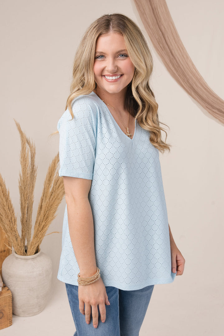 Pointelle Knit Dolman Top *Final Sale*