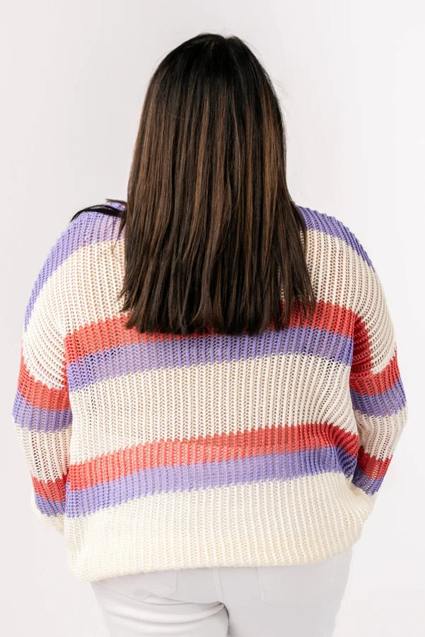 Striped Open Knit Top *Final Sale*