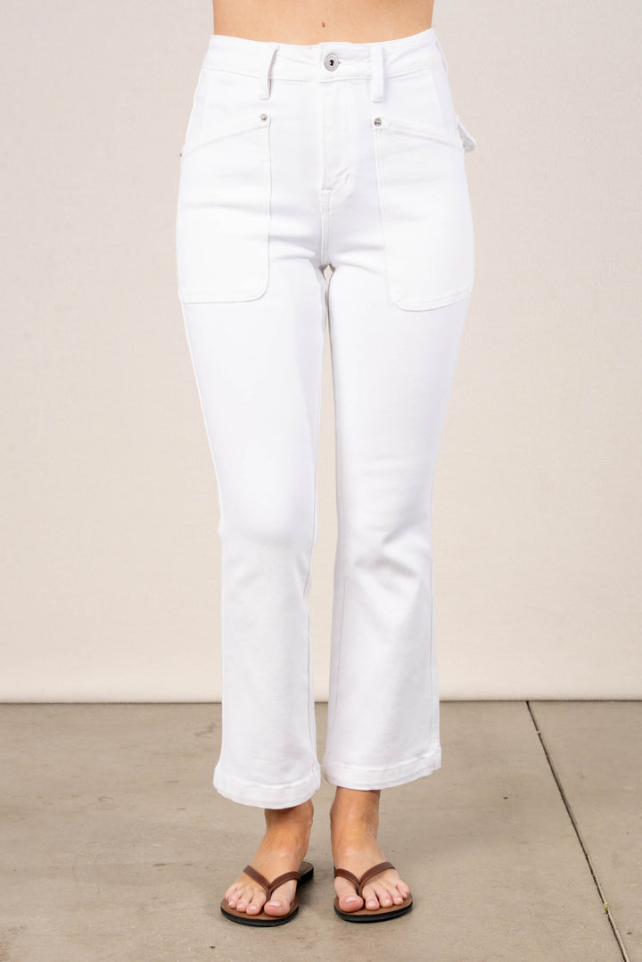 Mica Denim | Kalyn High Rise Crop Bootcut Jeans