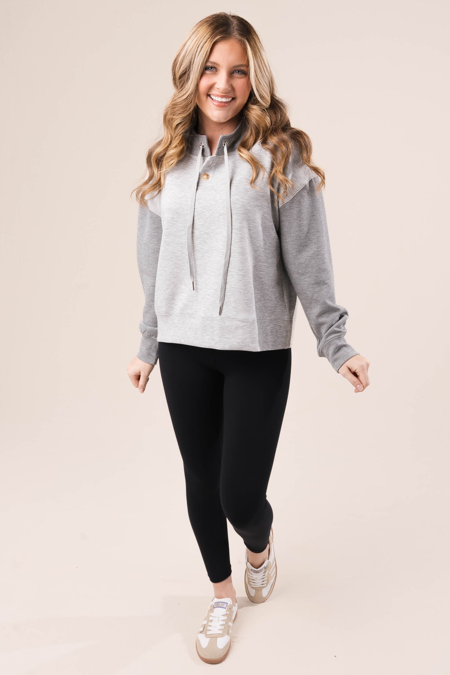 Color Block Henley Pullover