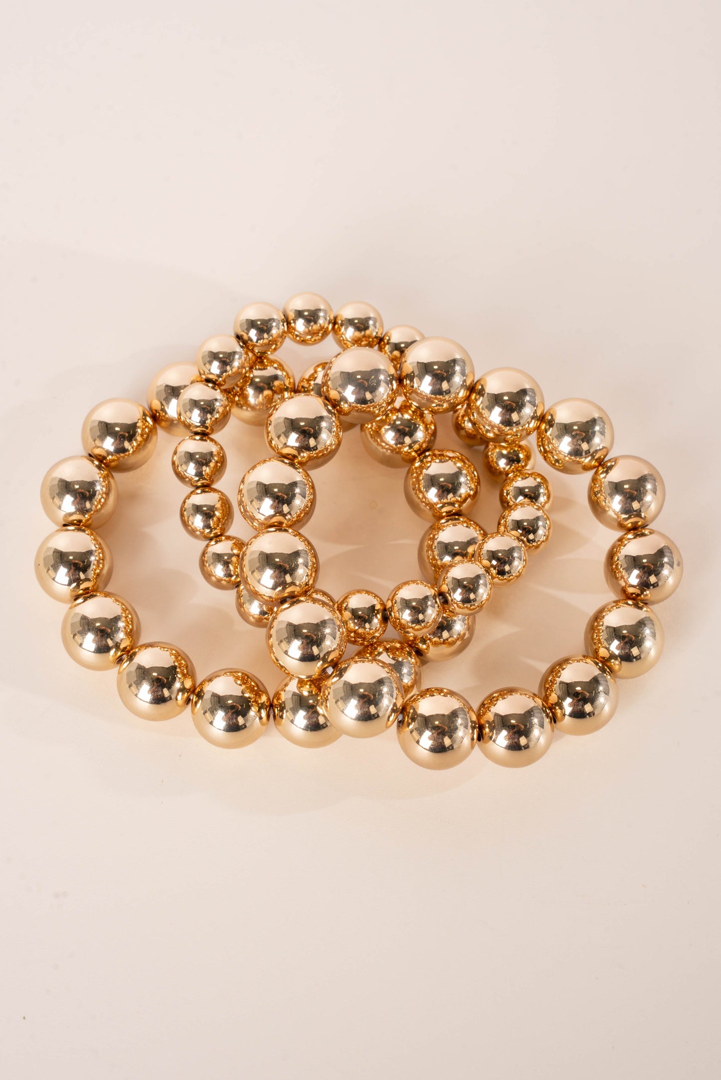 Mixed Metal Bead Bracelet Set