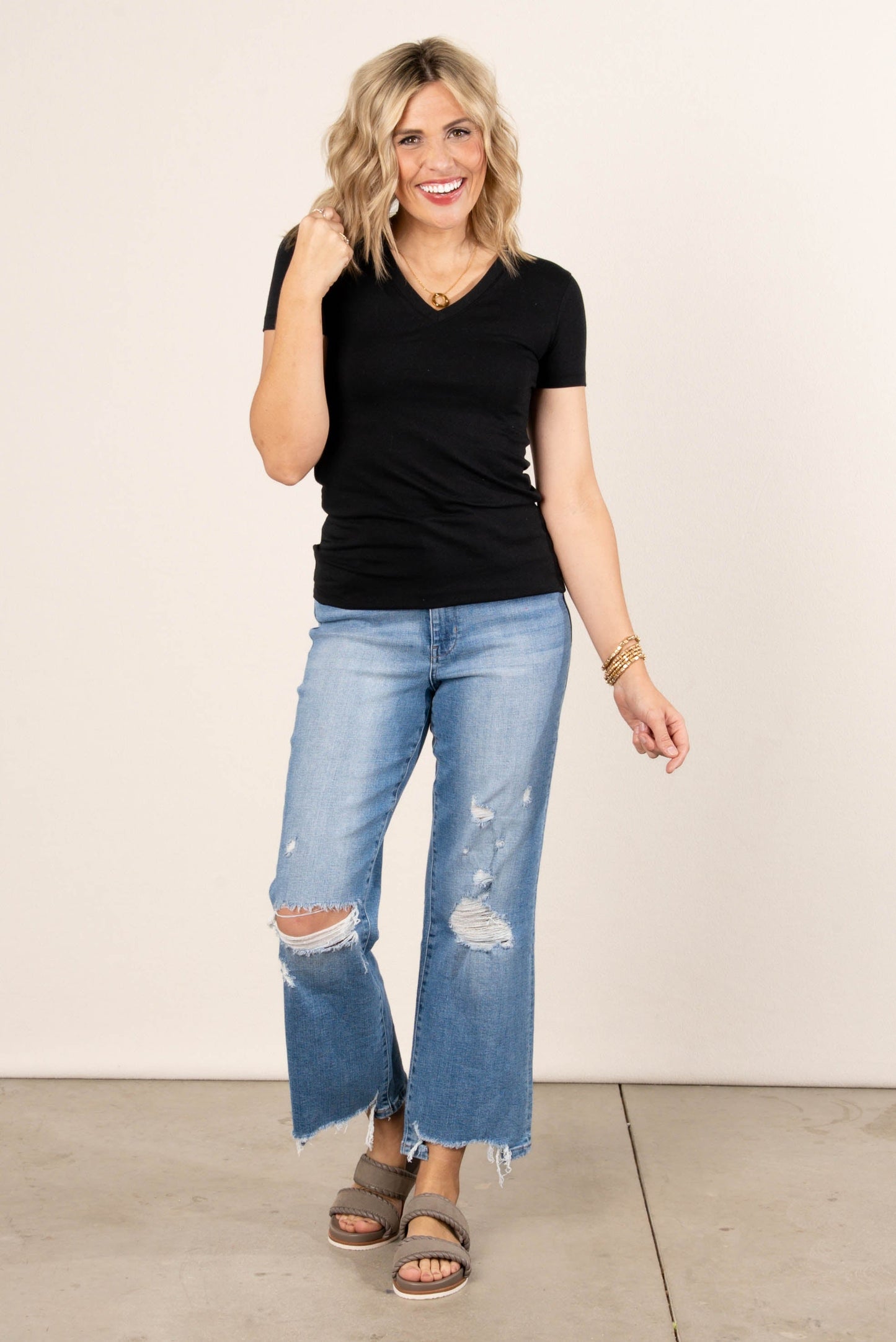 Essential Cotton V-Neck Tee