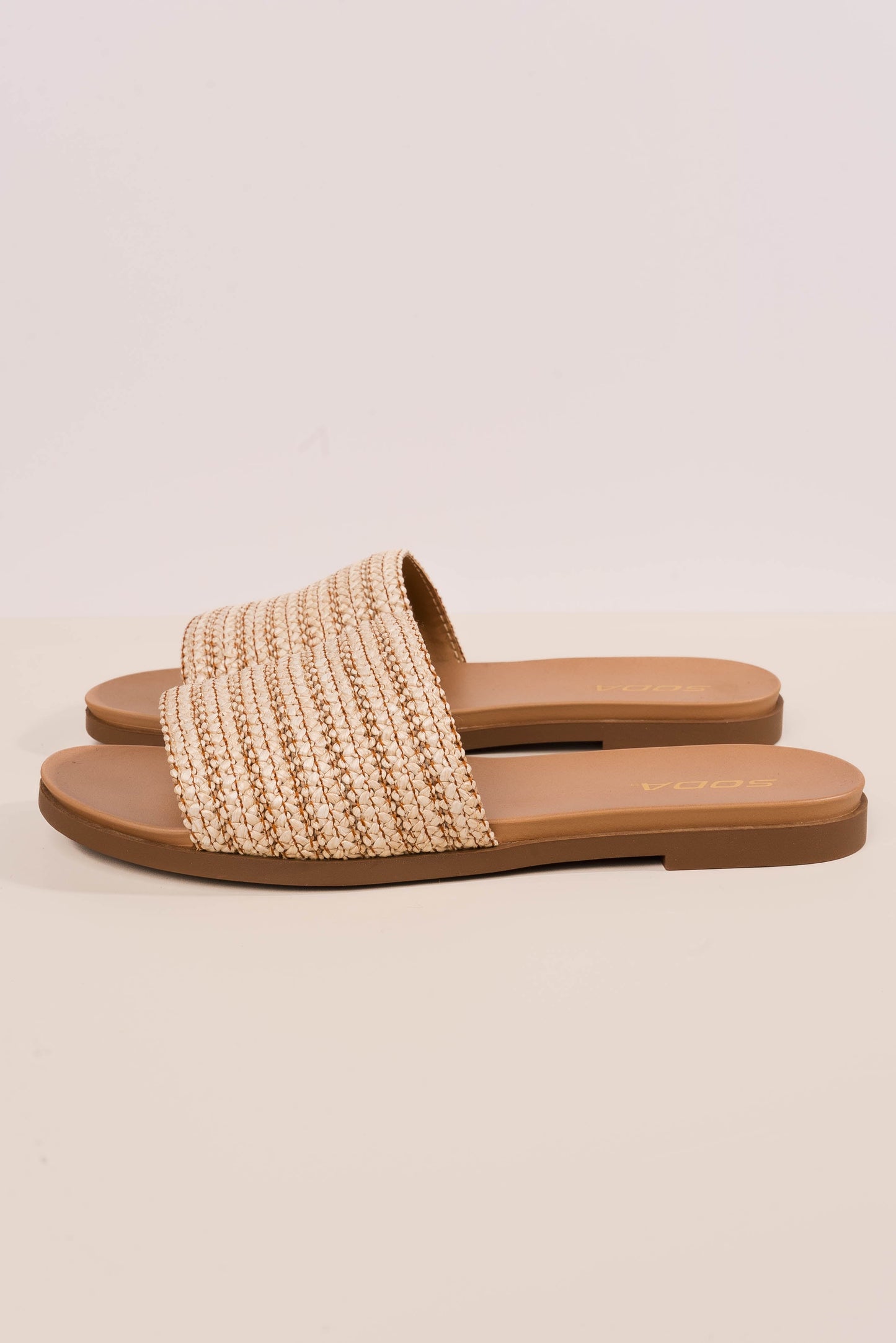 Fate Raffia Slide Sandal