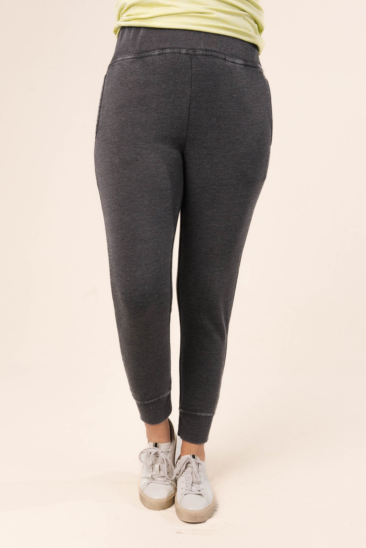 Hacci Knit High Waist Joggers