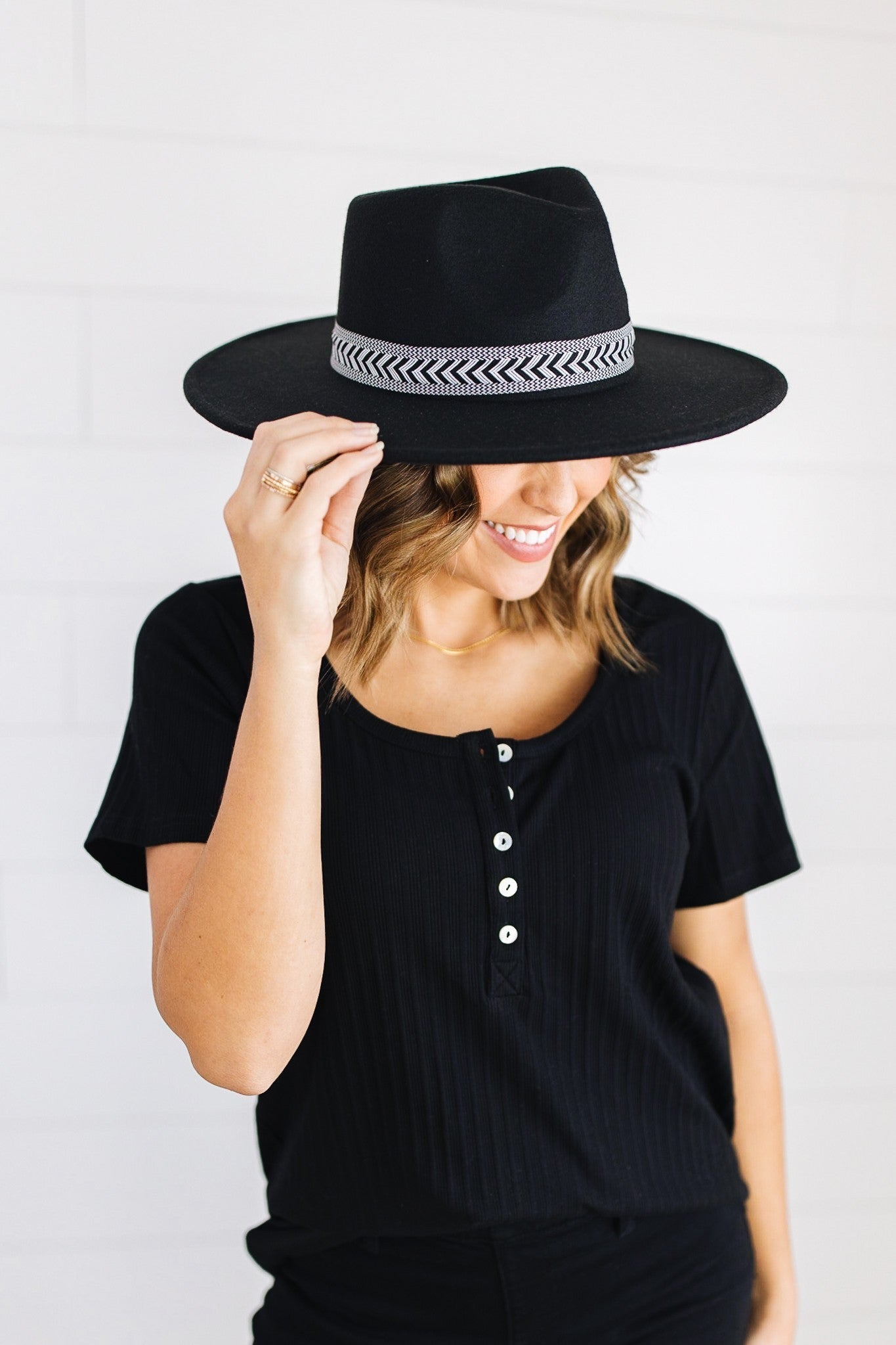 sku27017 | Woven Band Fedora Hat *Final Sale*
