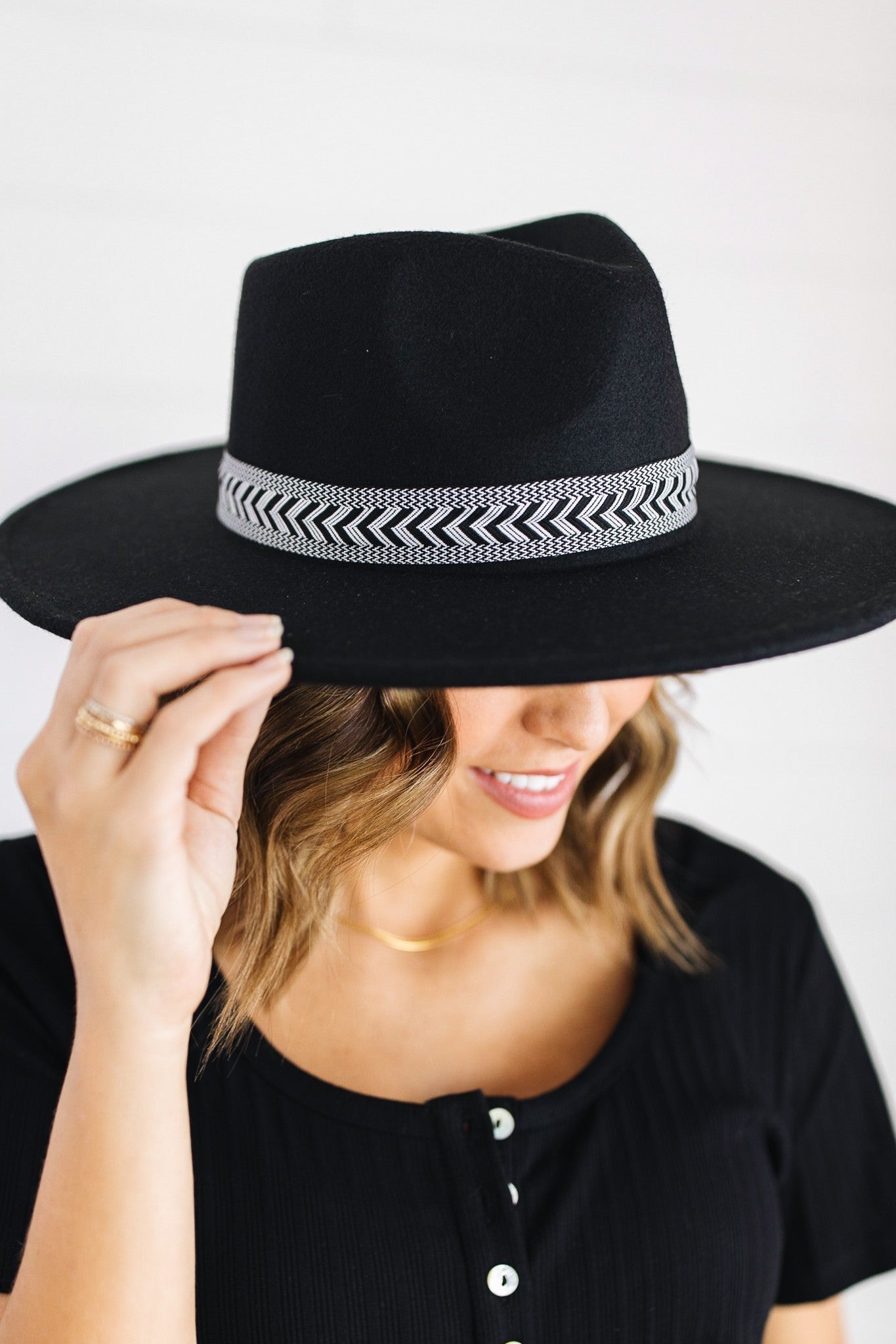 sku27017 | Woven Band Fedora Hat *Final Sale*