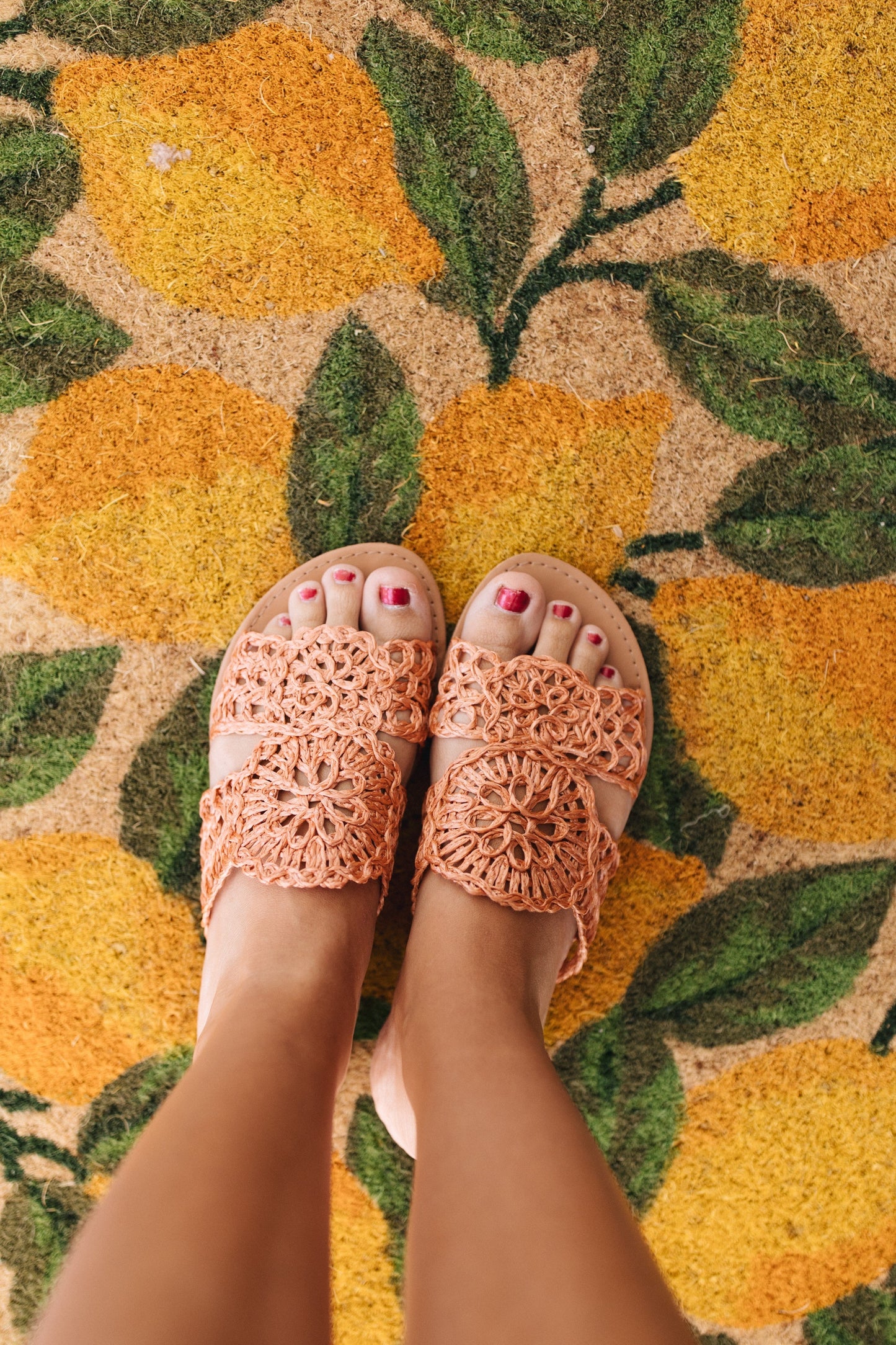 sku30301 | Athena Raffia Slide Sandal *Final Sale*
