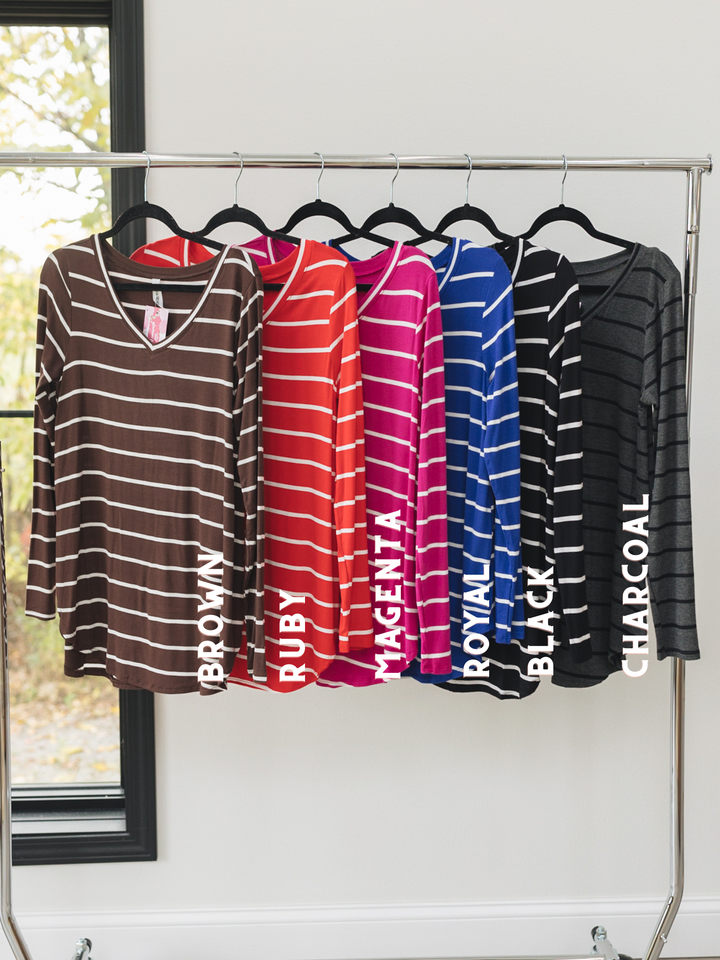 Striped Round Hem Tunic *Final Sale*