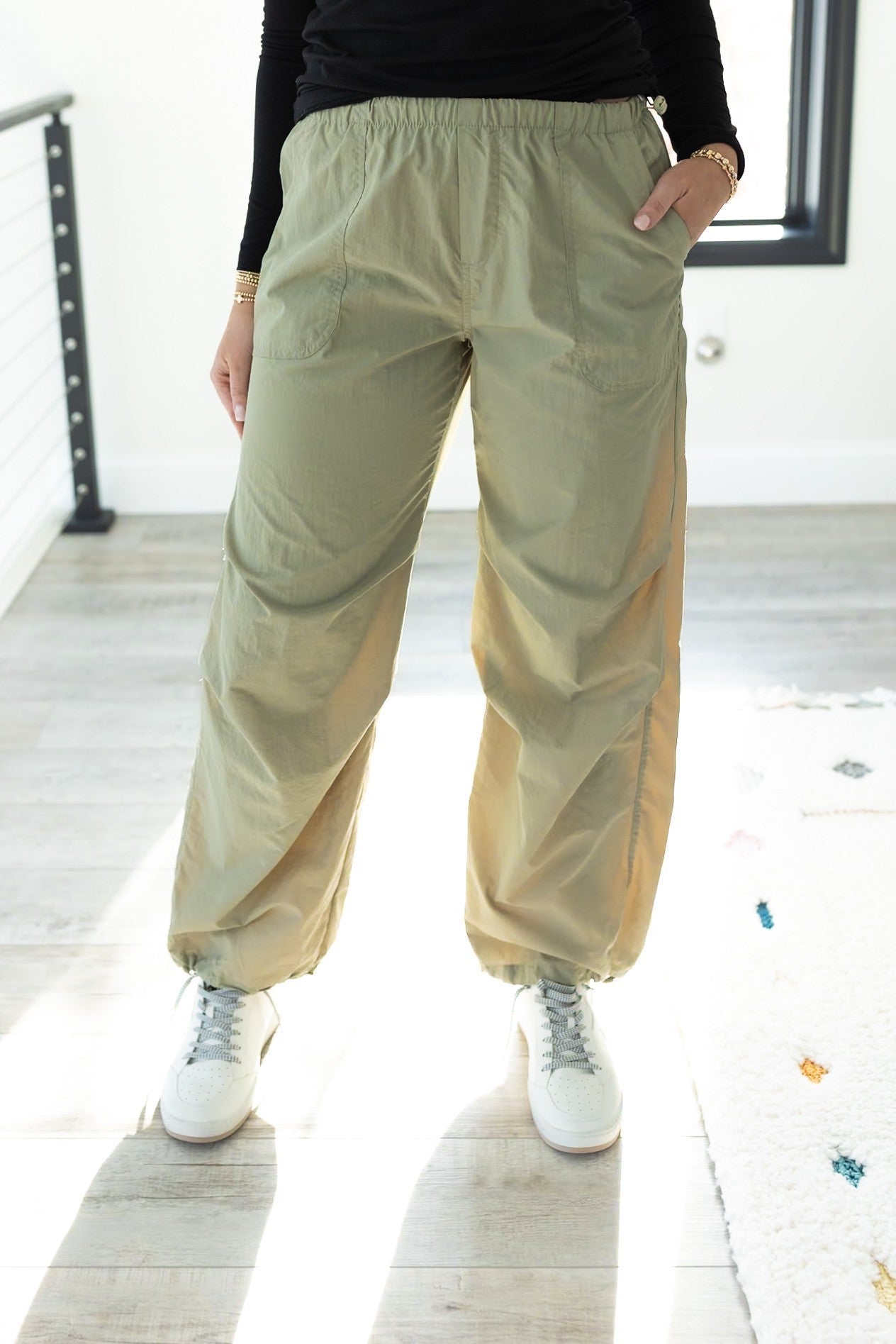 Toggle Waist Windbreaker Joggers *Final Sale*