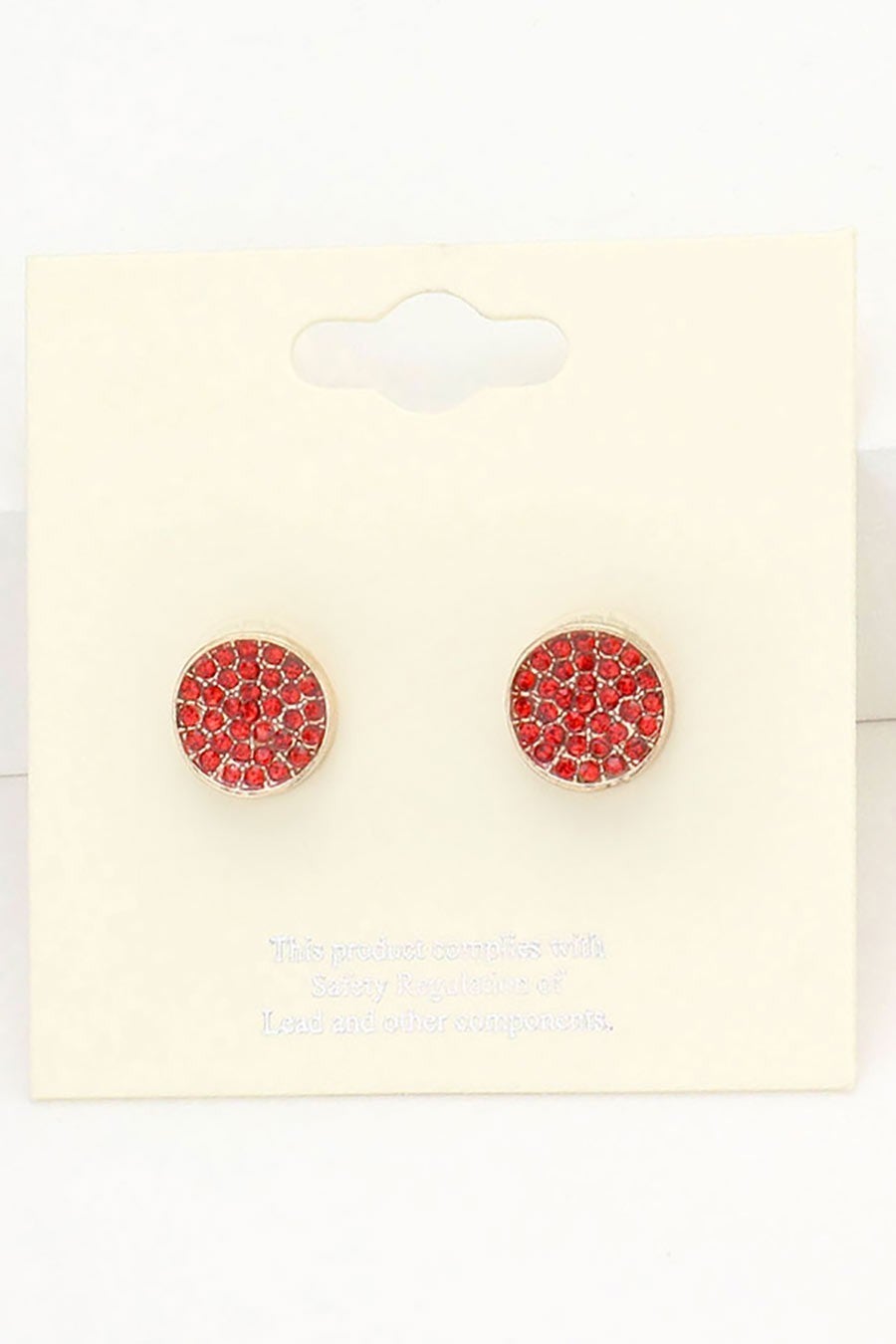 CZ Pave Disc Earrings