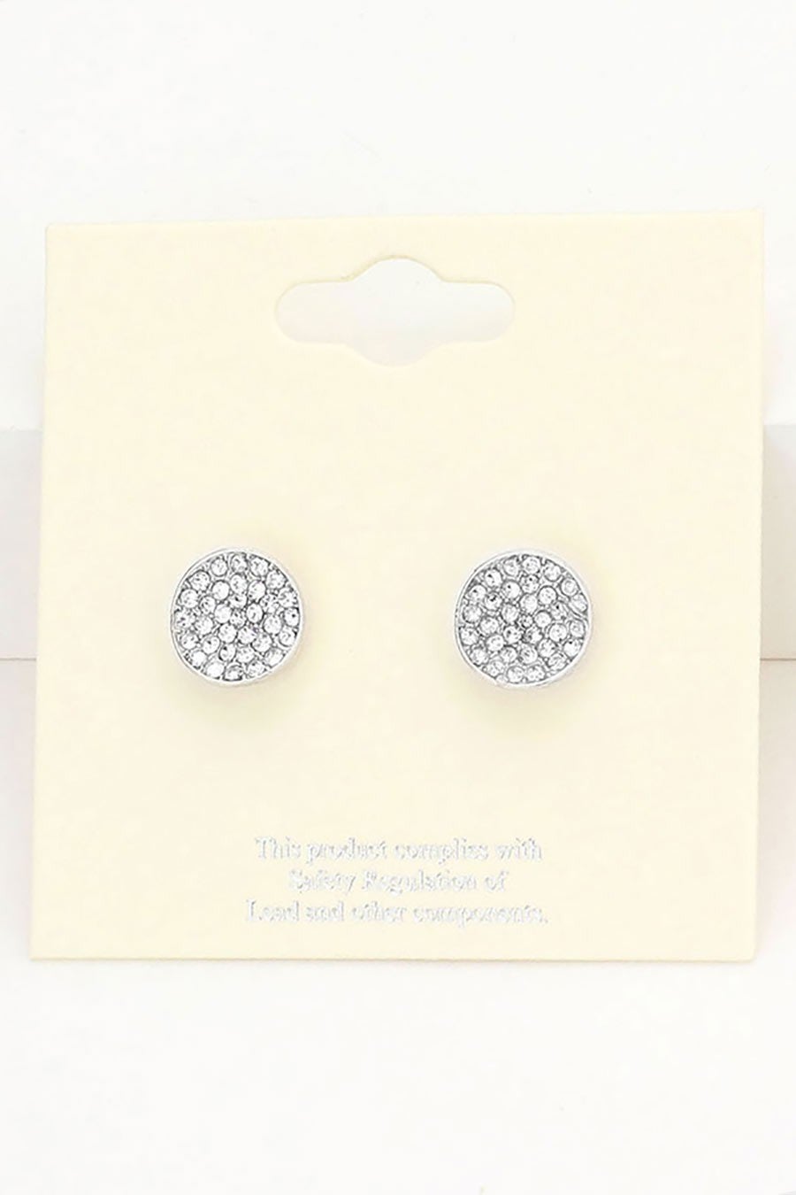 CZ Pave Disc Earrings