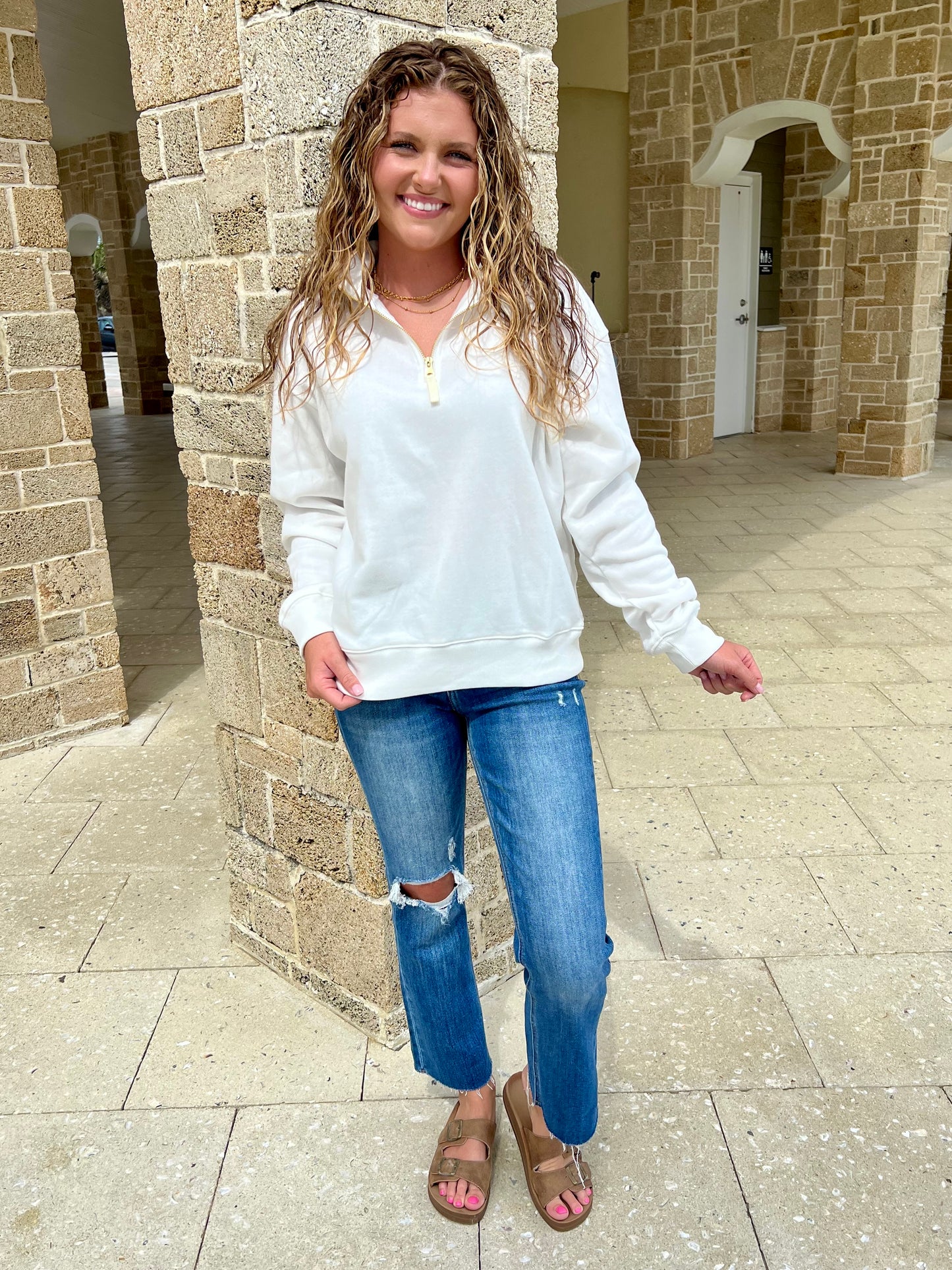 Chill In The Air Quarter Zip Sweatshirt