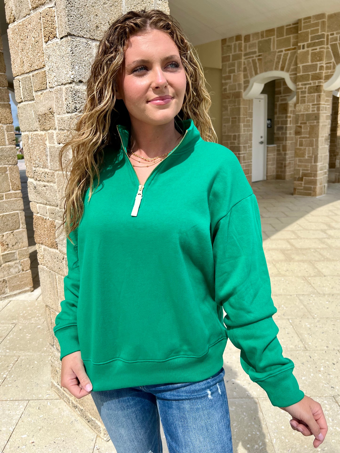 Chill In The Air Quarter Zip Sweatshirt