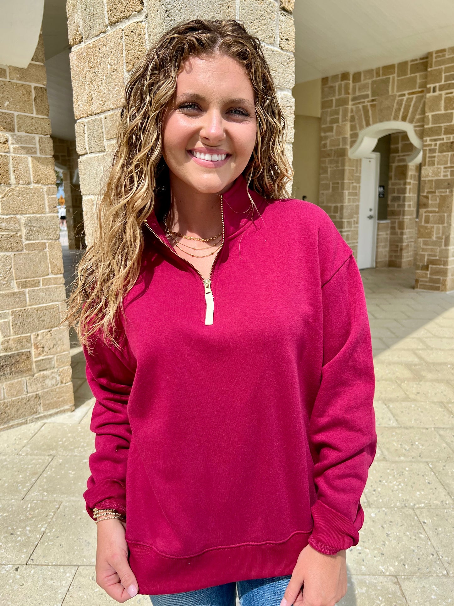 Chill In The Air Quarter Zip Sweatshirt