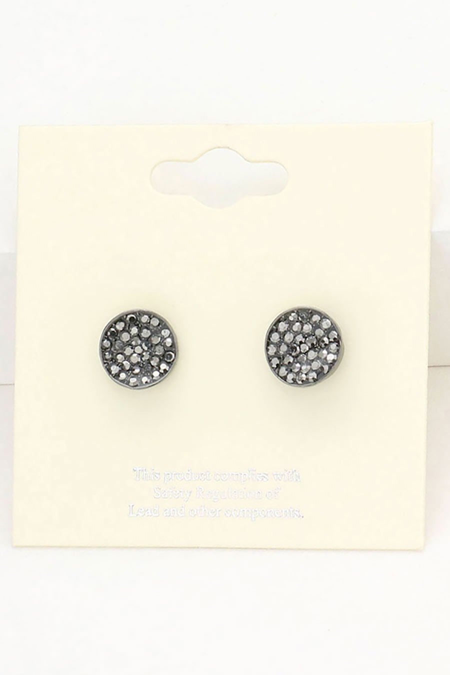 CZ Pave Disc Earrings