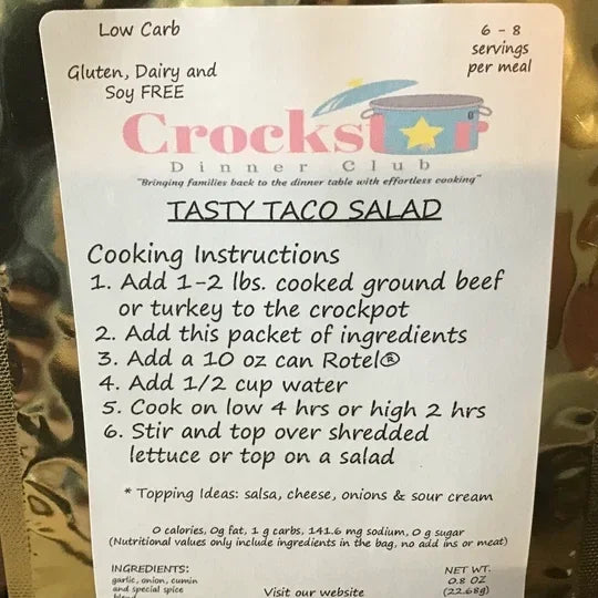 Crockstar Crockpot Beef Meal Kits
