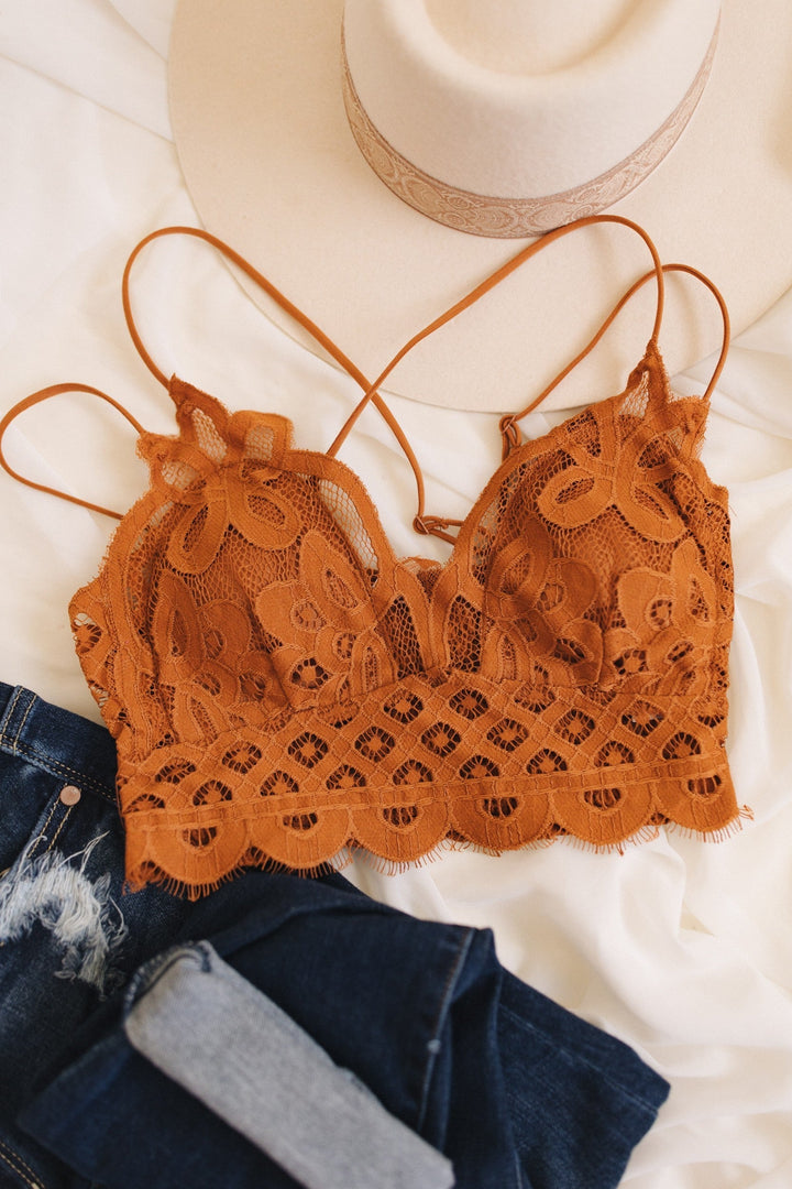 Strappy Padded Lace Bralette *Final Sale*