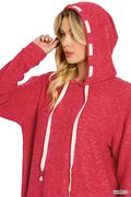 Sunday Lounging Drawstring Hooded Top