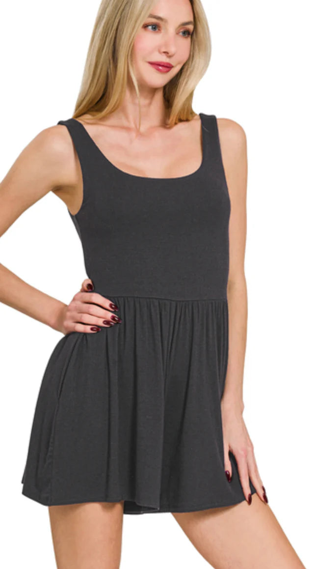 Lined Tank Romper