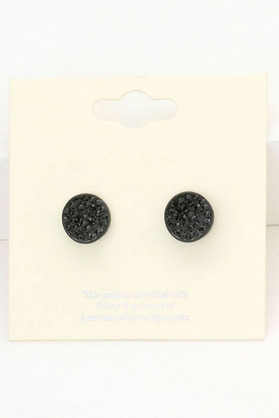 CZ Pave Disc Earrings