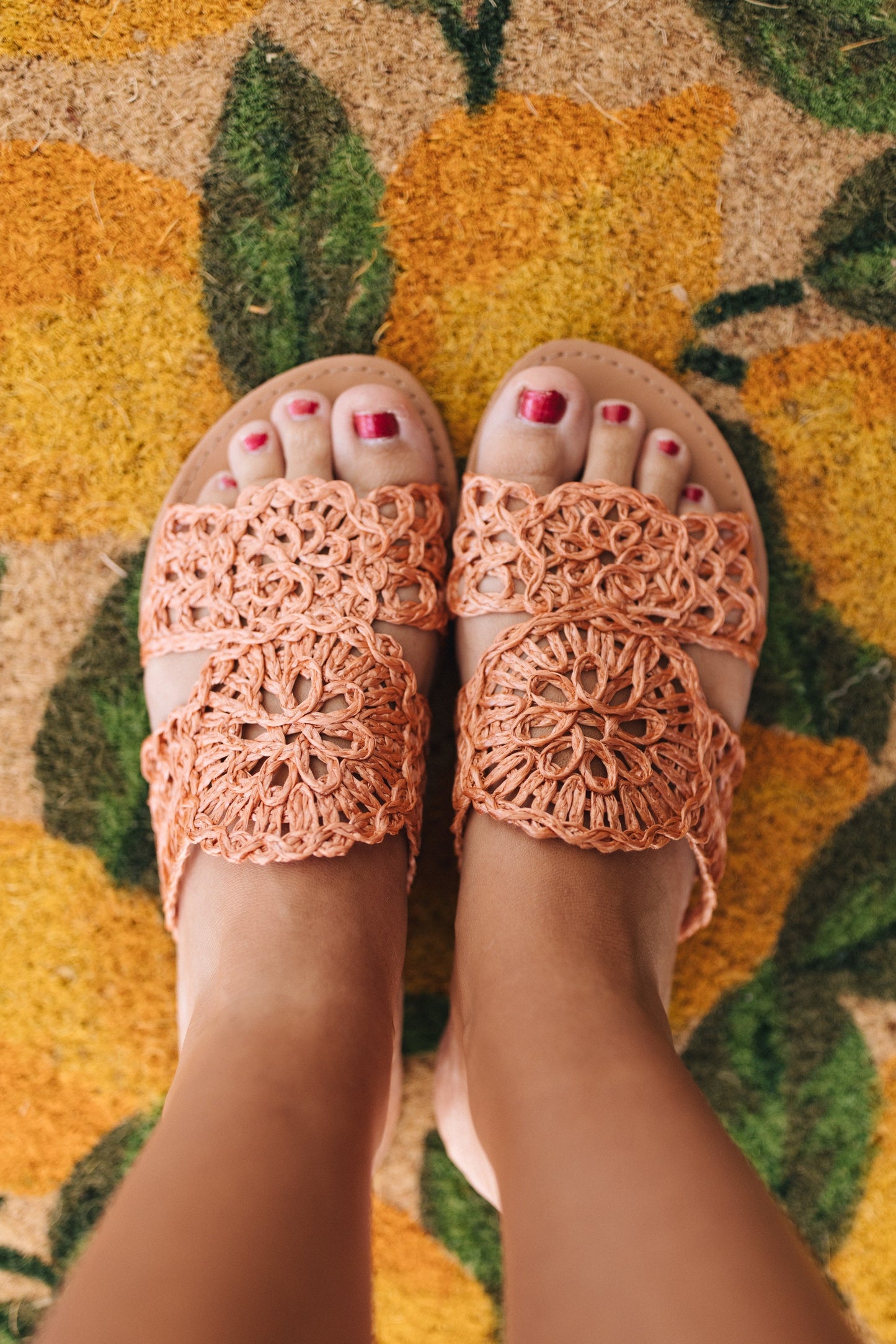 sku30301 | Athena Raffia Slide Sandal *Final Sale*