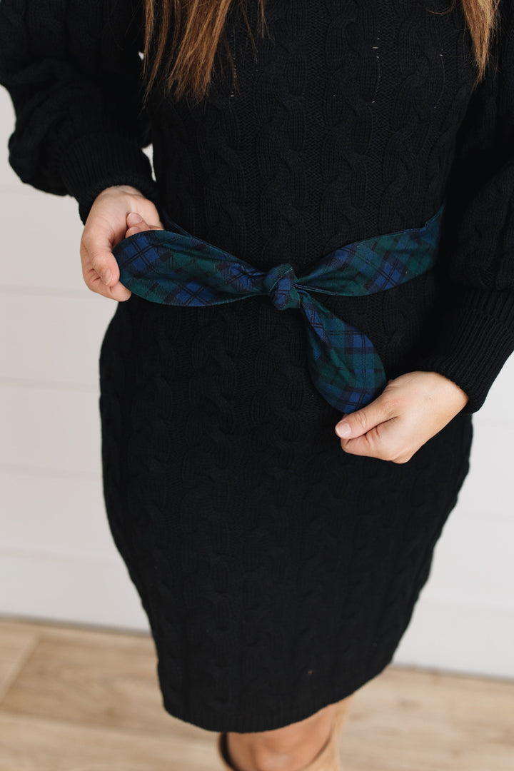 Woven Print Bow Belt