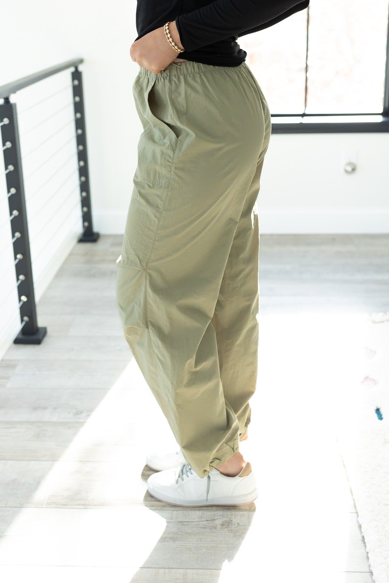Toggle Waist Windbreaker Joggers *Final Sale*