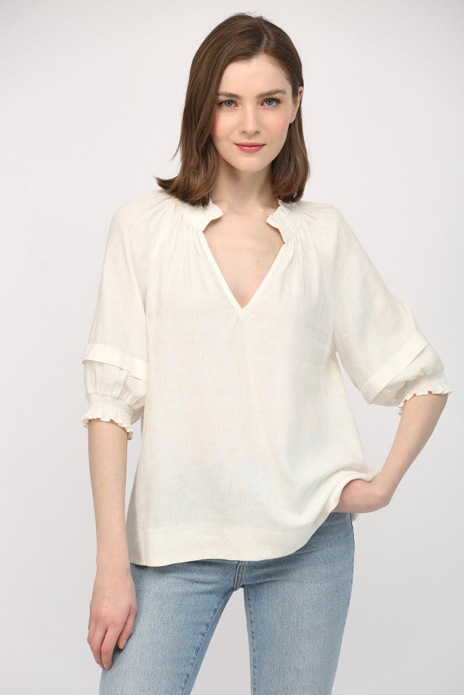 Frill Neck Peasant Top