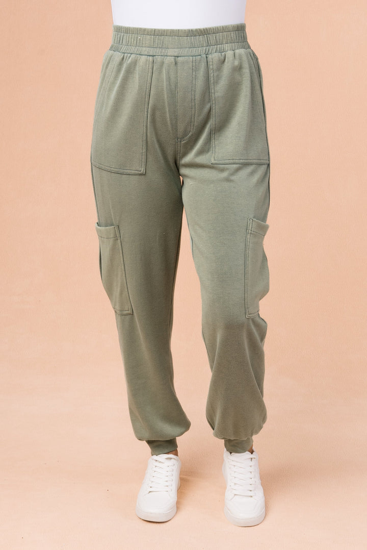 Mineral Washed Cargo Joggers