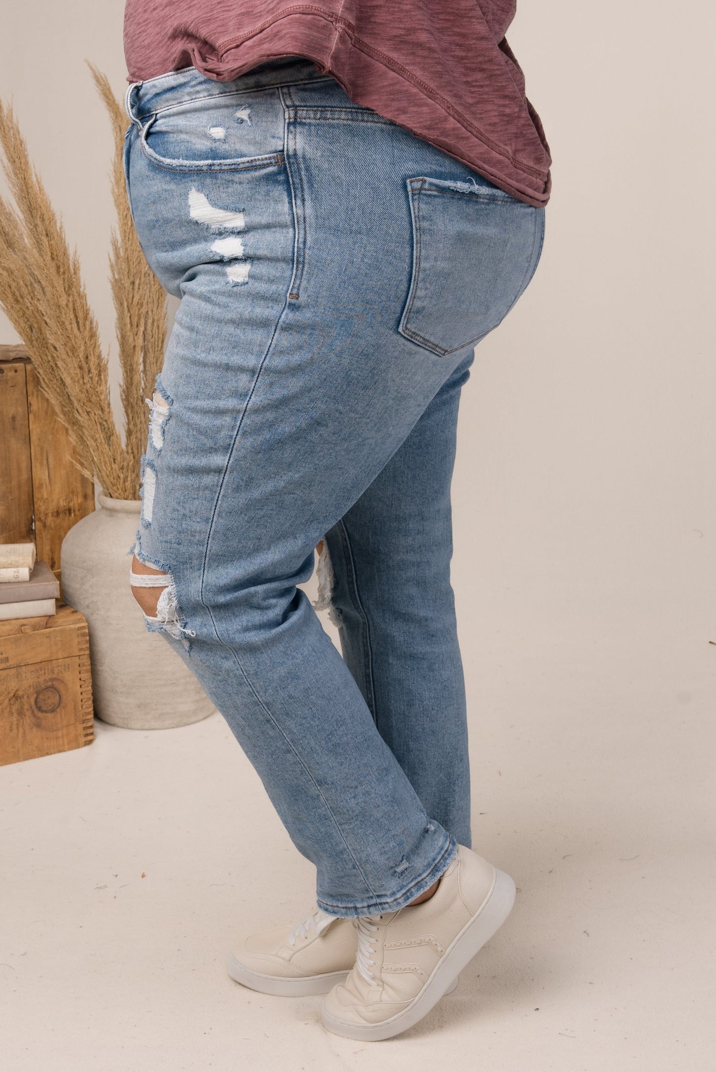 Lovervet by VERVET | Aliyah High Rise Crop Straight Leg Jeans