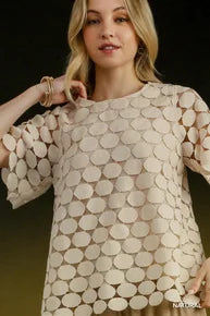 Clara Lined Polka Dot Lace Top *Final Sale*