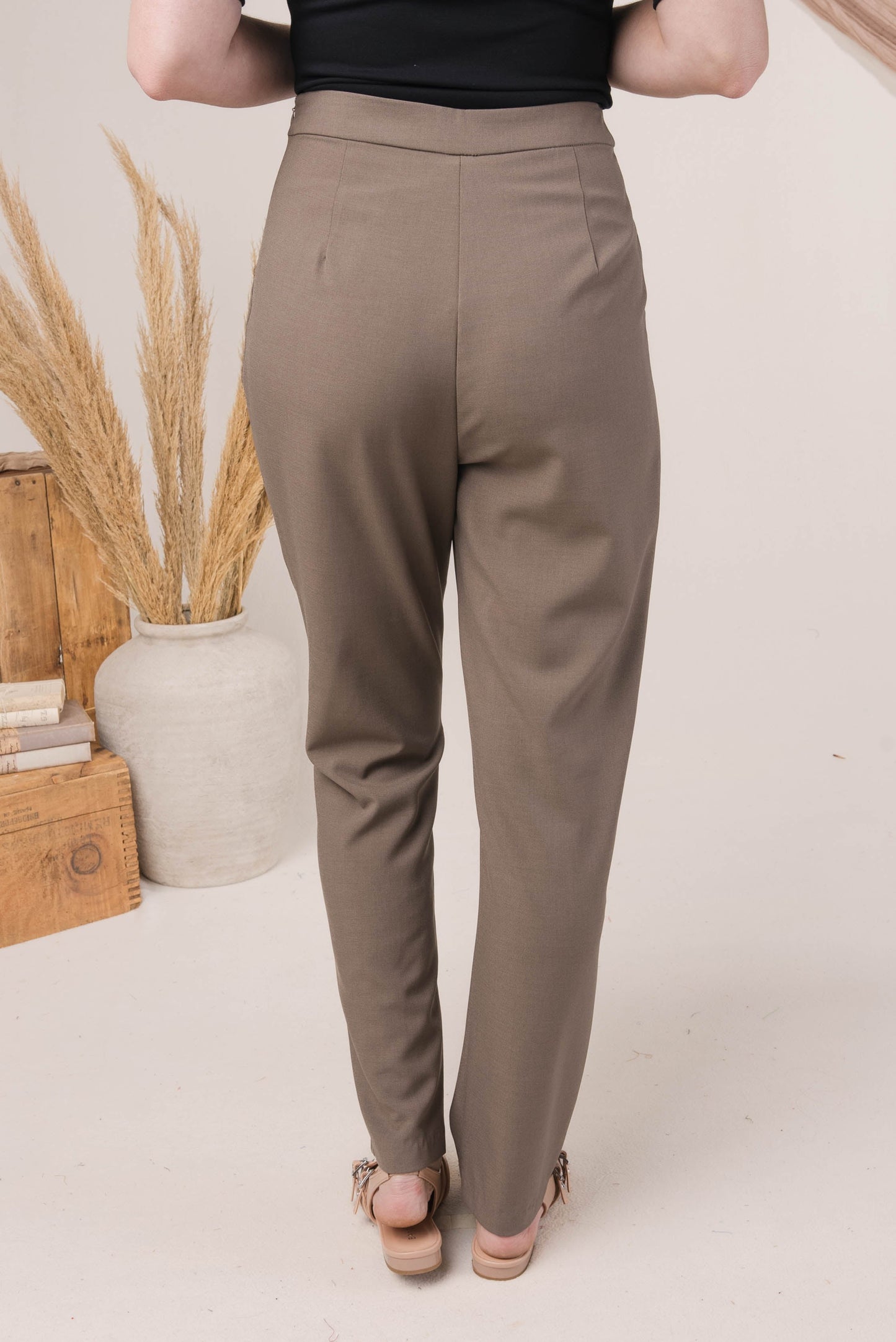 Side Zipper Ankle Pants
