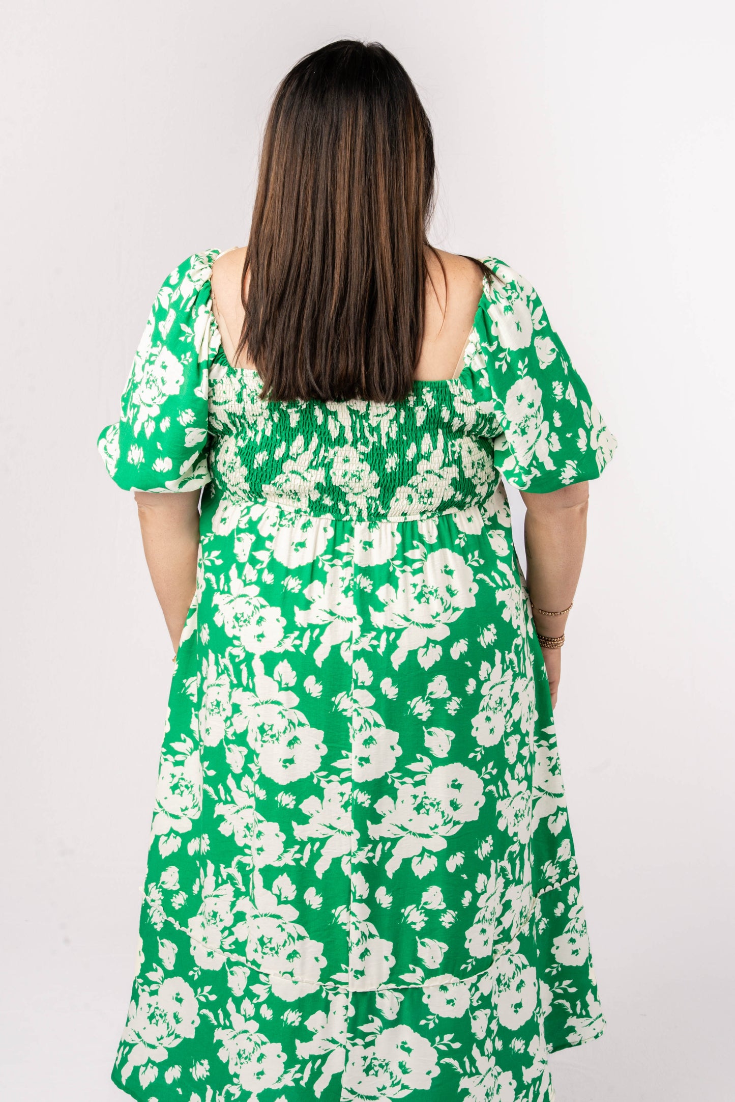 Floral Lace Trimmed Midi Dress